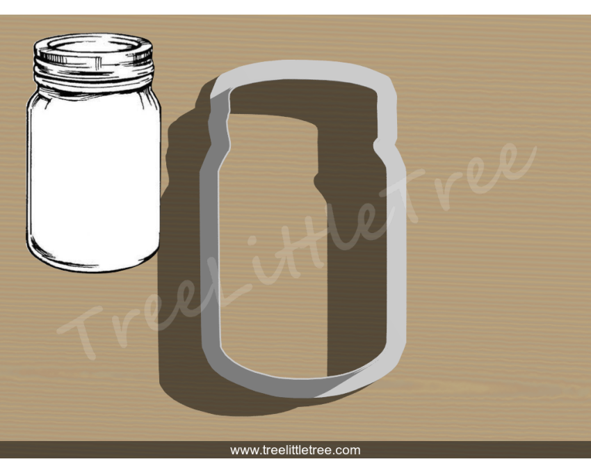 Mason Jar Cookie Cutter. Unique Cookie Cutter