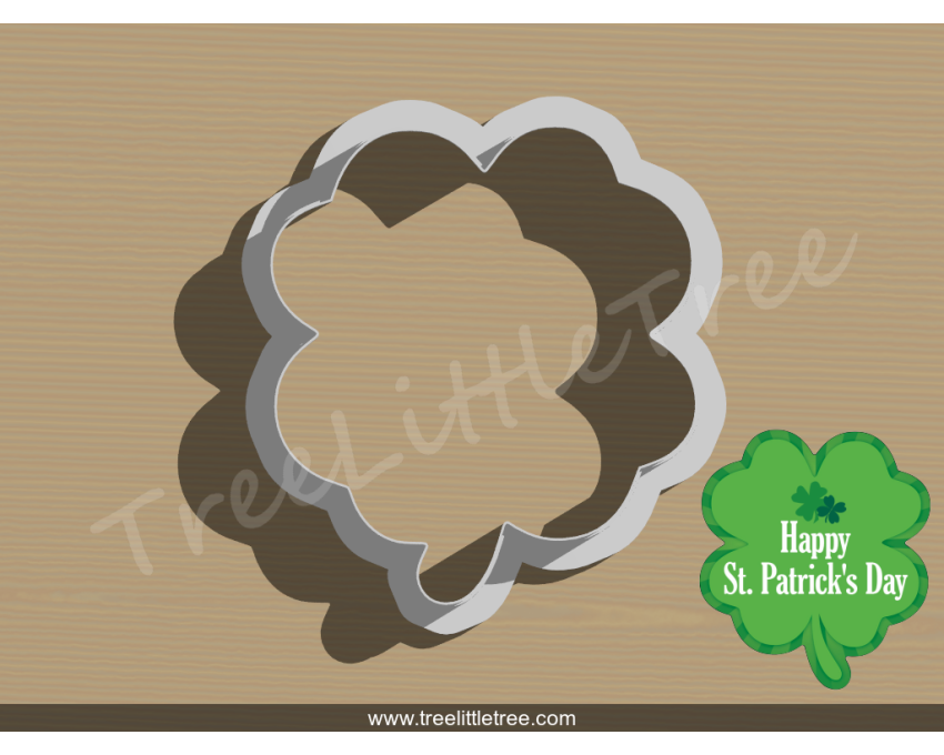 Clover Cookie Cutter. St. Patrick Day Cookie Cutter