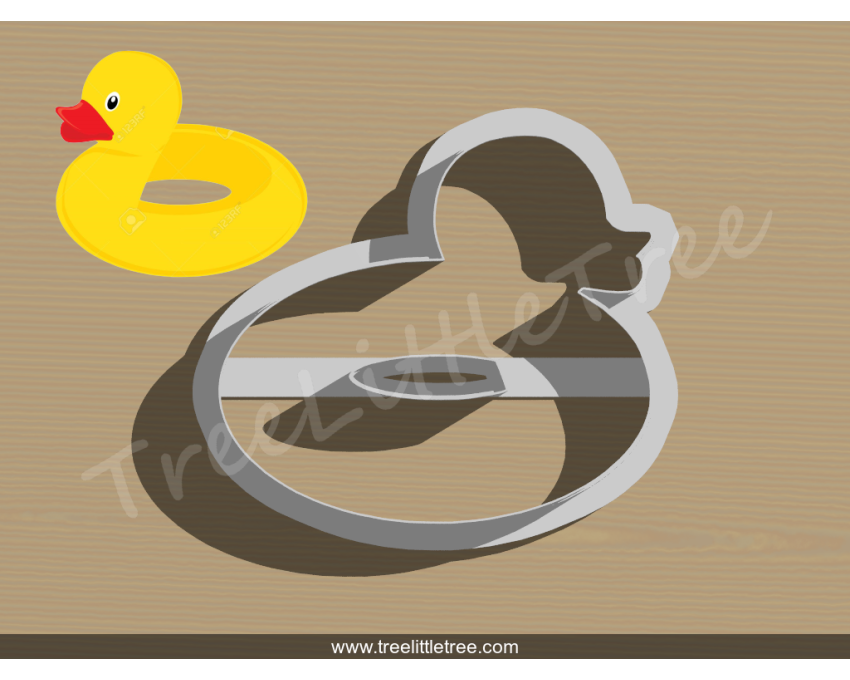 Duck Floatie Detailed Cookie Cutter. Floatie Cookie Cutter. Summer Season Cookie Cutter