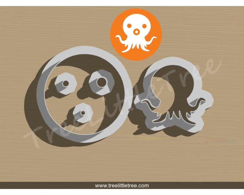 Octonauts Logo Fondant Cutter Cookie Cutter. Cartoon Fondant Cutter