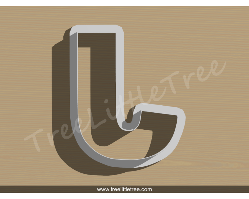 Letter J Cookie Cutter. Alphabet Cookie Cutter