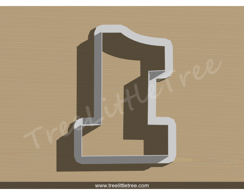 Bold Number One Cookie Cutter. Number Cookie Cutter