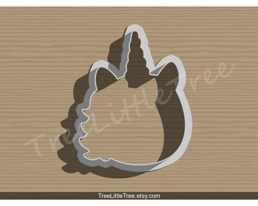 Unicorn Head Style 2 Cookie Cutter. Unicorn Cookie Cutter