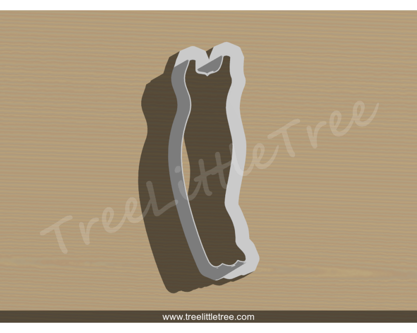 Wedding Dress Style 9 Cookie Cutter. Wedding Cookie Cutter