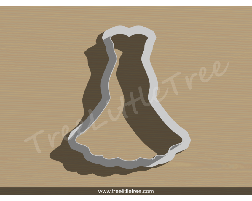 Wedding Dress Style 10 Cookie Cutter. Wedding Cookie Cutter