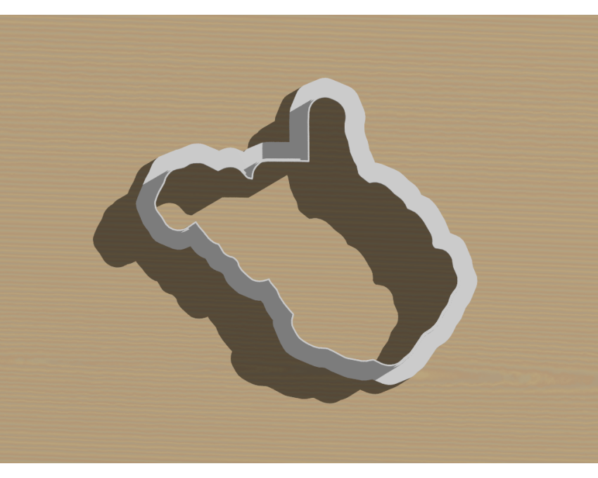 West Virginia State Cookie Cutter. USA Cookie Cutter
