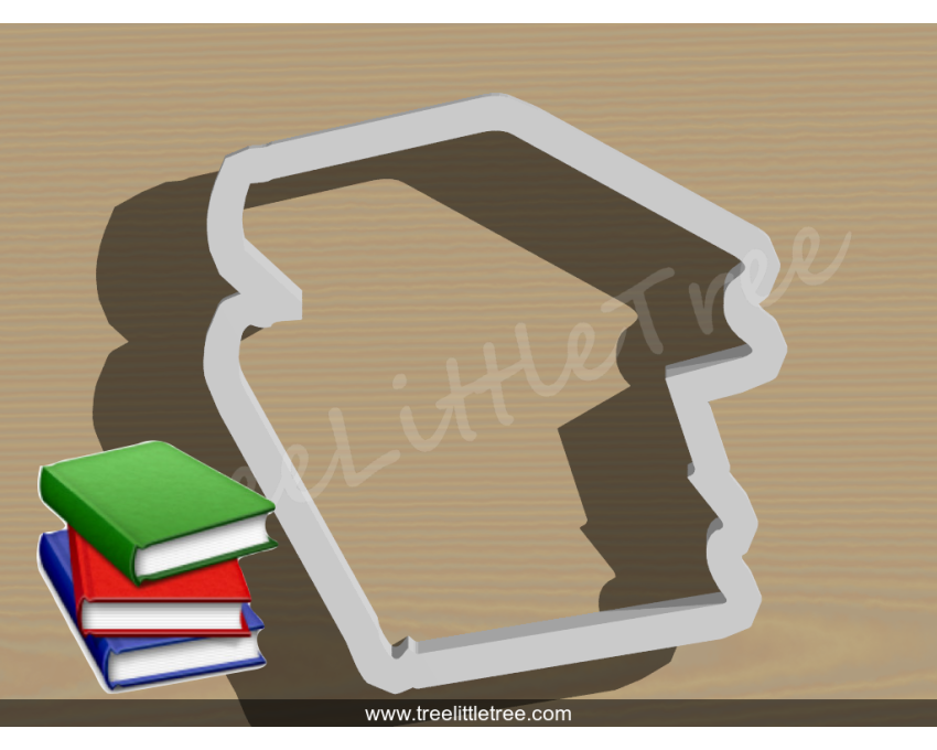 Book Stack Emoji Cookie Cutter. Book cookie cutter