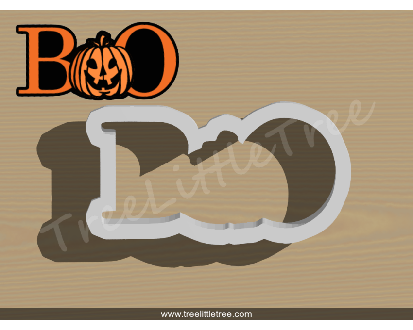 Boo Style 1 Cookie Cutter. Halloween Cookie Cutter. 