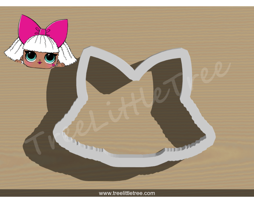 Diva Cookie Cutter. LOL Dolls Cookie Cutter