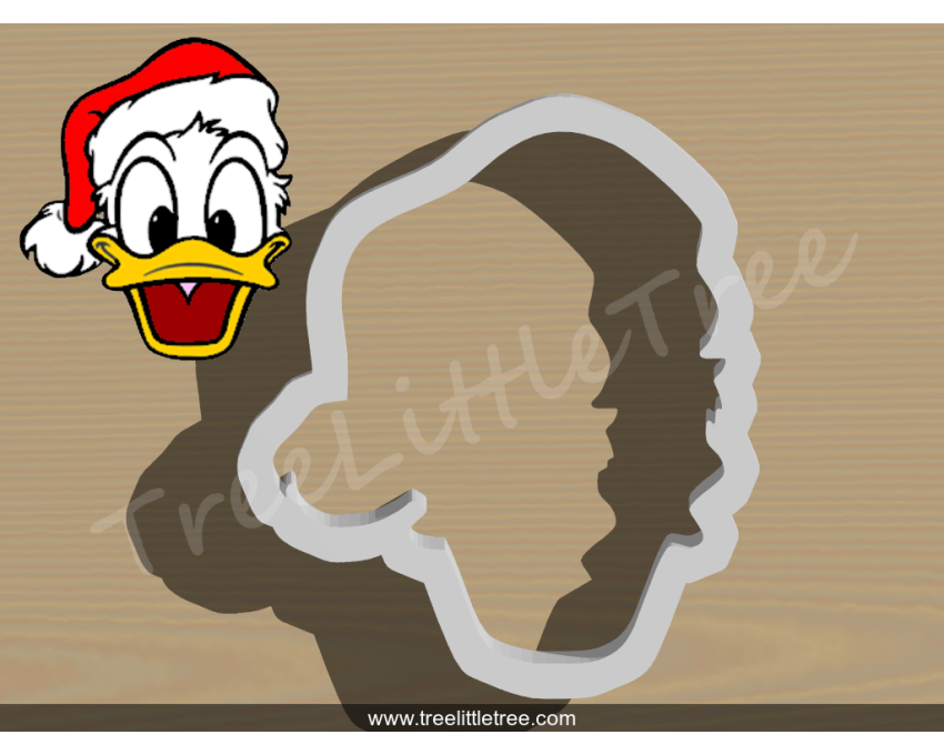 Christmas Donald Duck Head Cookie Cutter. Christmas Cookie Cutter.  Cartoon Cookie Cutter