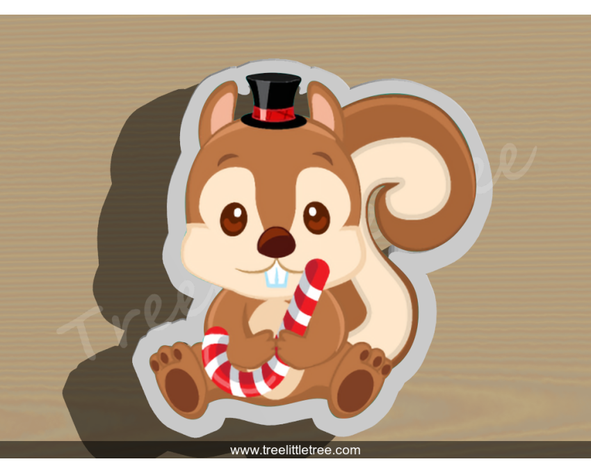 Christmas Squirrel Cookie Cutter. Christmas Cookie Cutter.  Animal Cookie Cutter