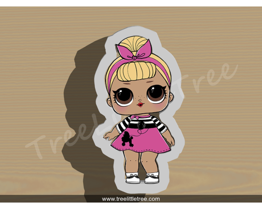 Sis Swing Full Body Cookie Cutter. LOL Dolls Cookie Cutter