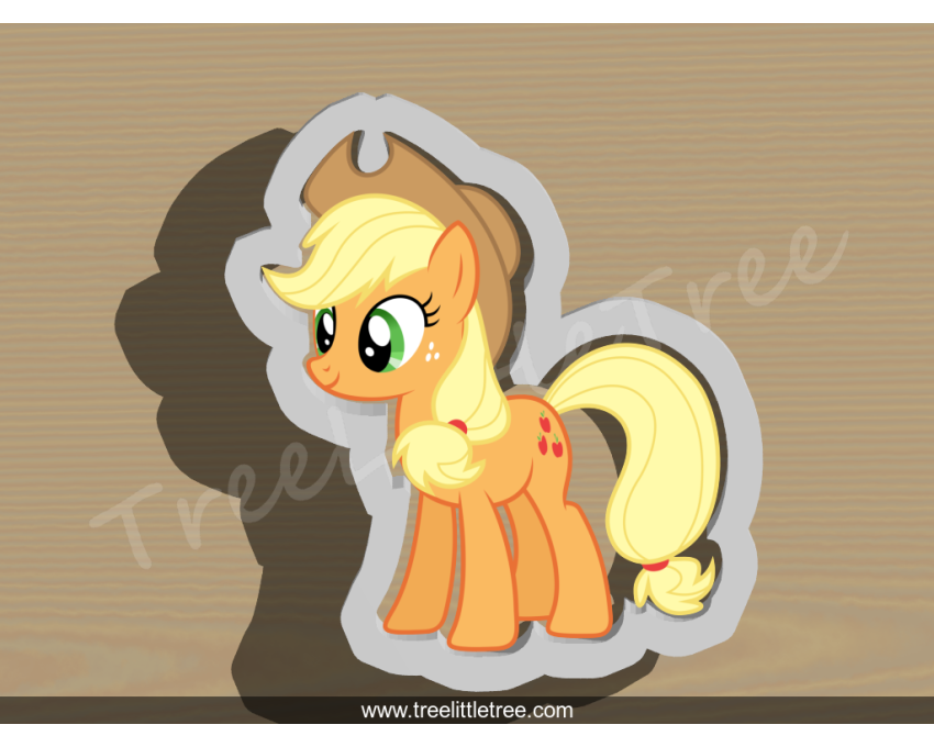Applejack Cookie Cutter. My Little Pony Cookie Cutter.  Cartoon Cookie Cutter