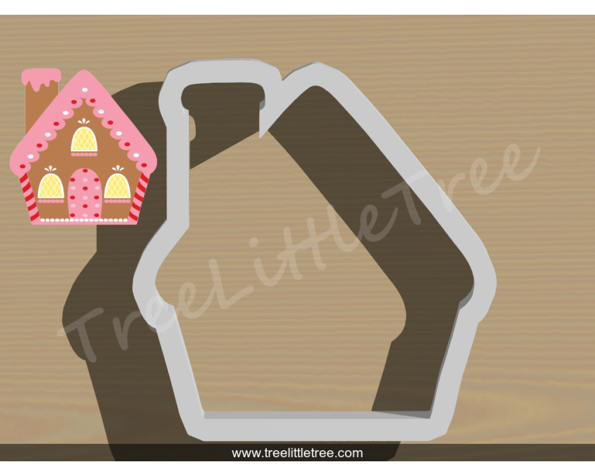 Gingerbread House Style 1 Cookie Cutter. Christmas Cookie Cutter