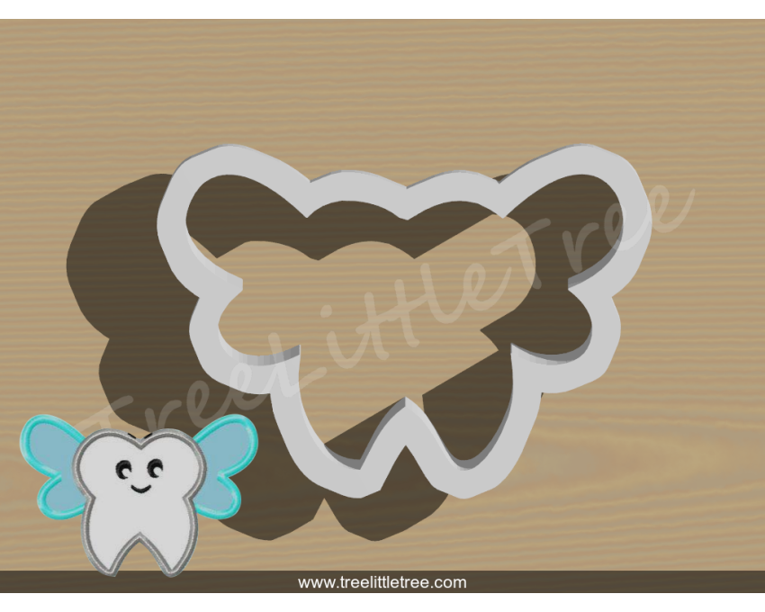 Tooth Fairy Style 2 Cookie Cutter. Tooth Fairy Day Cookie Cutter