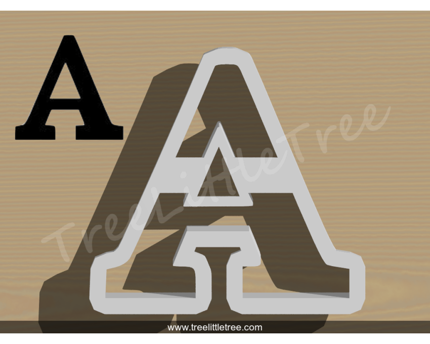 Greek Letter Alpha Cookie Cutter. Alphabet Cookie Cutter