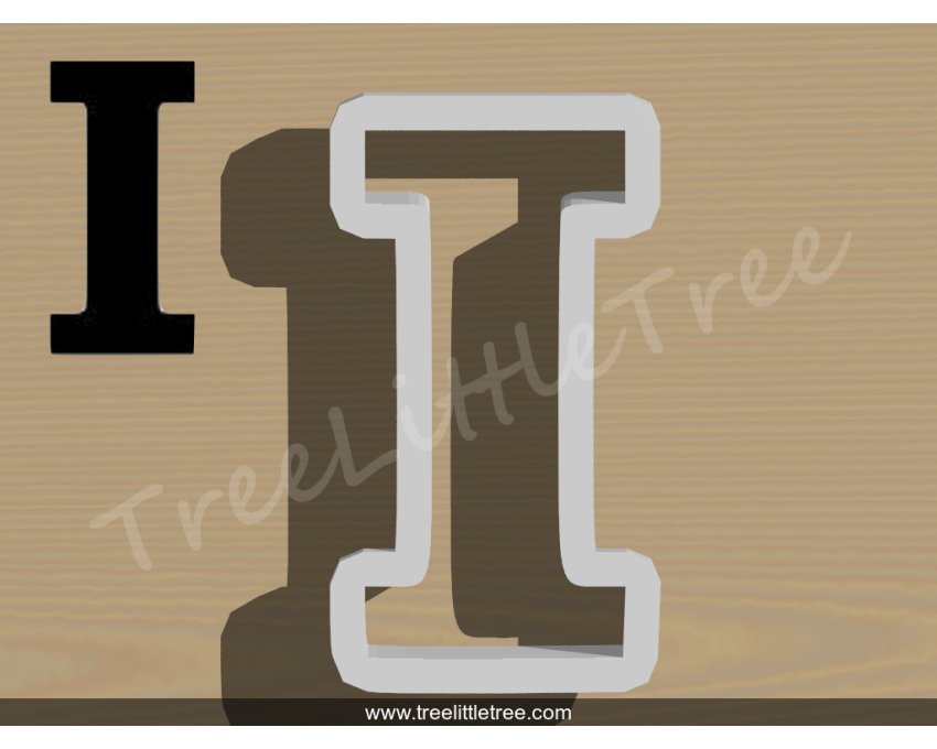 Greek Letter Iota Cookie Cutter. Alphabet Cookie Cutter