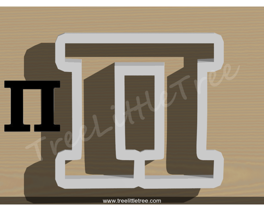 Greek Letter Pi Cookie Cutter. Alphabet Cookie Cutter