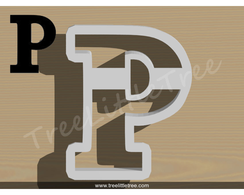 Greek Letter Rho Cookie Cutter. Alphabet Cookie Cutter