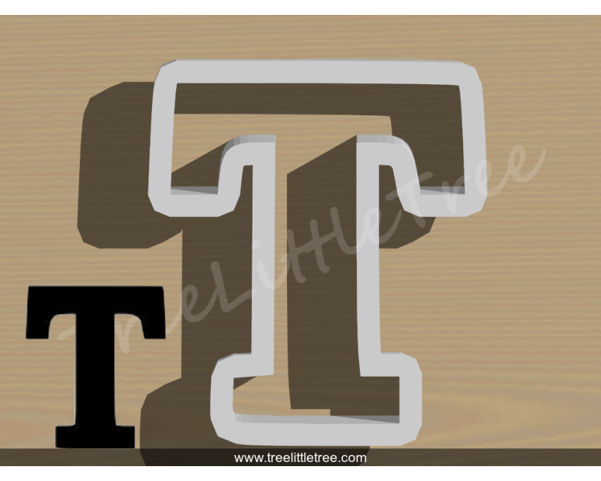 Greek Letter Tau Cookie Cutter. Alphabet Cookie Cutter