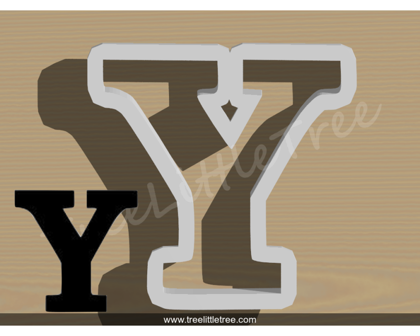 Greek Letter Upsilon Cookie Cutter. Alphabet Cookie Cutter