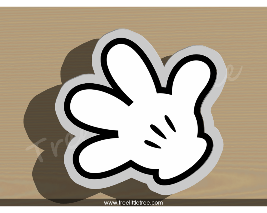 Mickey Mouse Glove Cookie Cutter.Cartoon Cookie Cutter