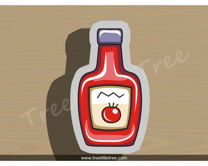 Ketchup Bottle Cookie Cutter. Summer Season Cookie Cutter. BBQ Cookie Cutter