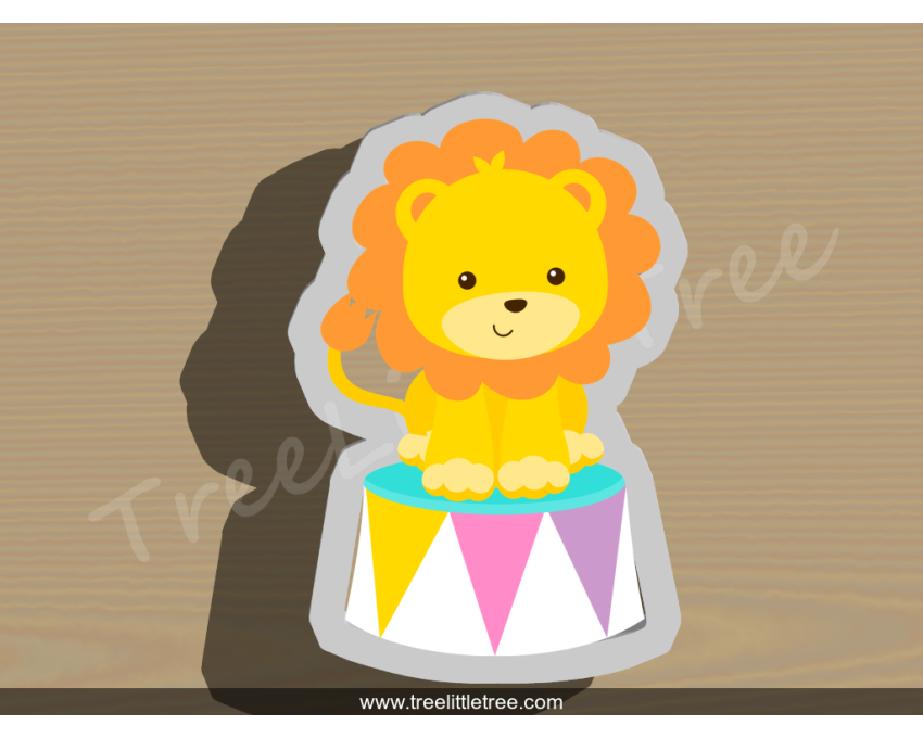 Circus Lion Cookie Cutter. Baby Shower Cookie Cutter. Circus Baby Cookie Cutter