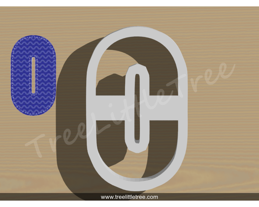 Happy Number Zero Cookie Cutter. Number Cookie Cutter