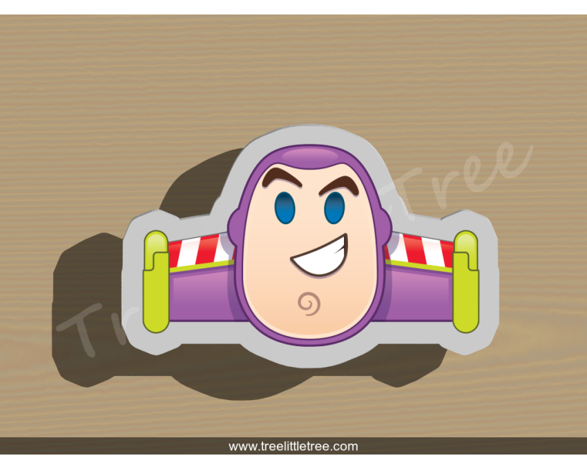 Toy Story Buzz Lightyear Emoji Cutter. Disney cookie cutter. Cartoon Cookie Cutter