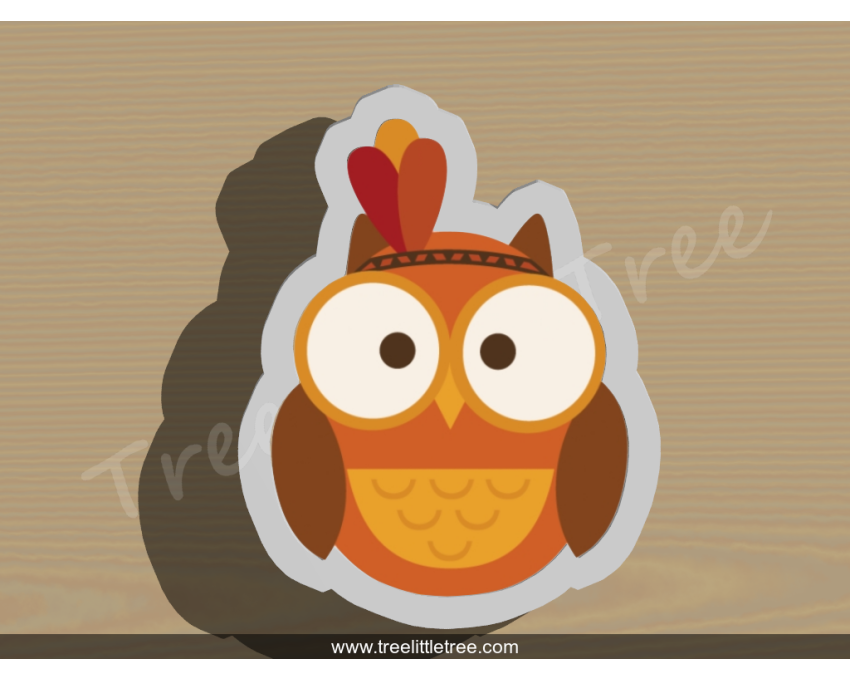Native Owl Cookie Cutter. Fall Season Cookie Cutter. Thanksgiving Cookie Cutter