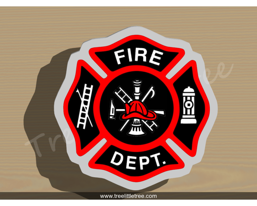 Fire Department Logo Cookie Cutter. Fire Rescue Theme Cookie Cutter