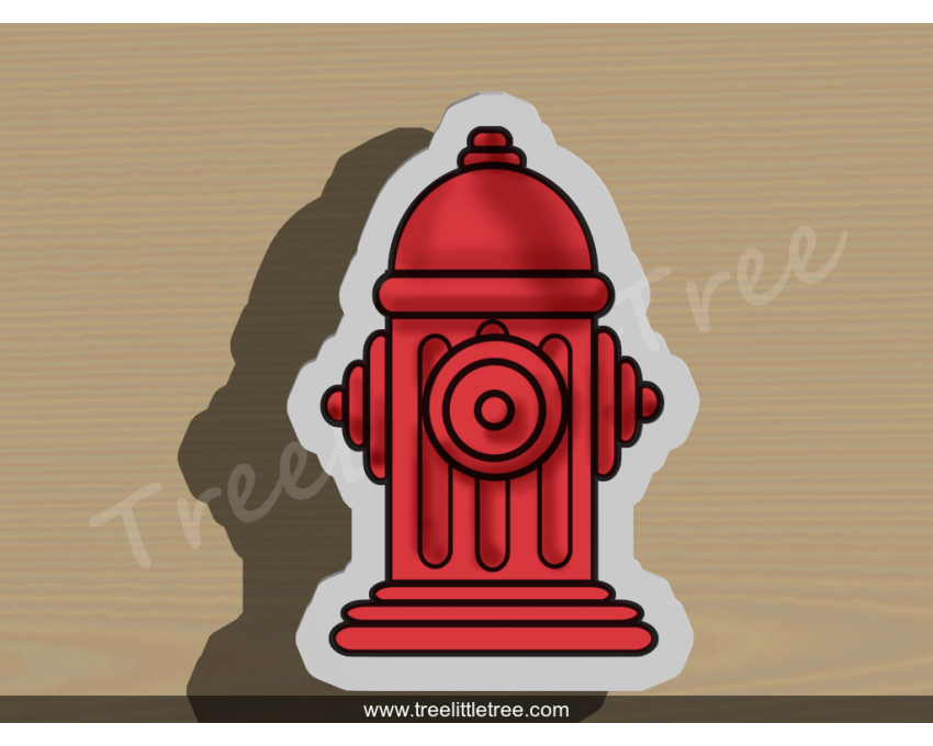 Fire Hydrant Cookie Cutter. Fire Rescue Theme Cookie Cutter