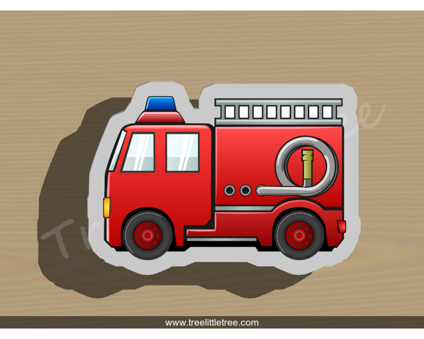 Fire Truck Cookie Cutter. Fire Rescue Theme Cookie Cutter