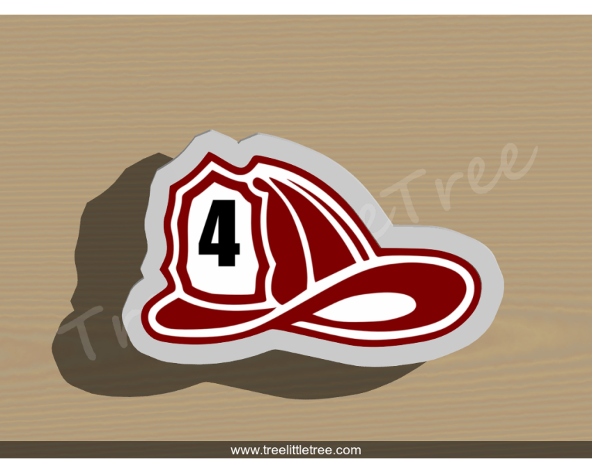 Firefighter Helmet  Cookie Cutter. Fire Rescue Theme Cookie Cutter