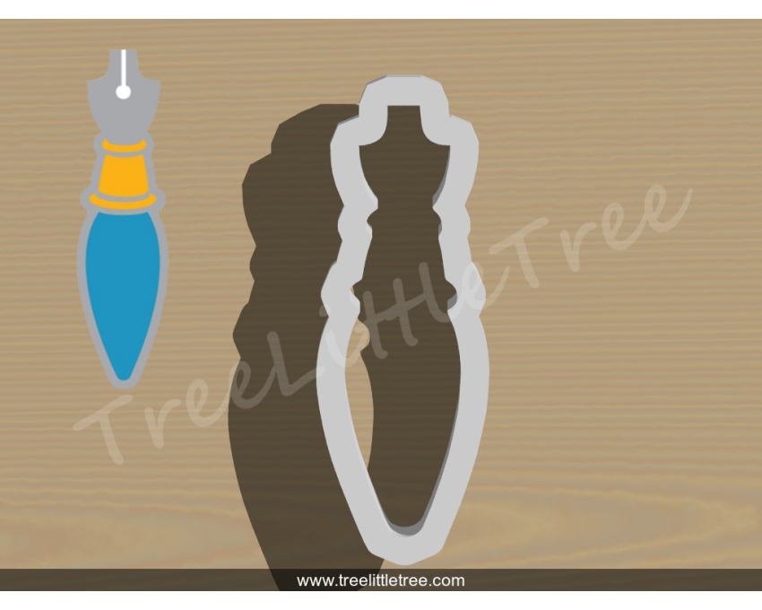 Dip Pen Cookie Cutter. Painting Cookie Cutter. School Cookie Cutter
