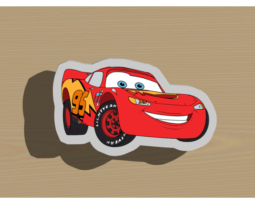 Lightning McQueen Cookie Cutter. Disney Cookie Cutter. Cartoon Cookie Cutter