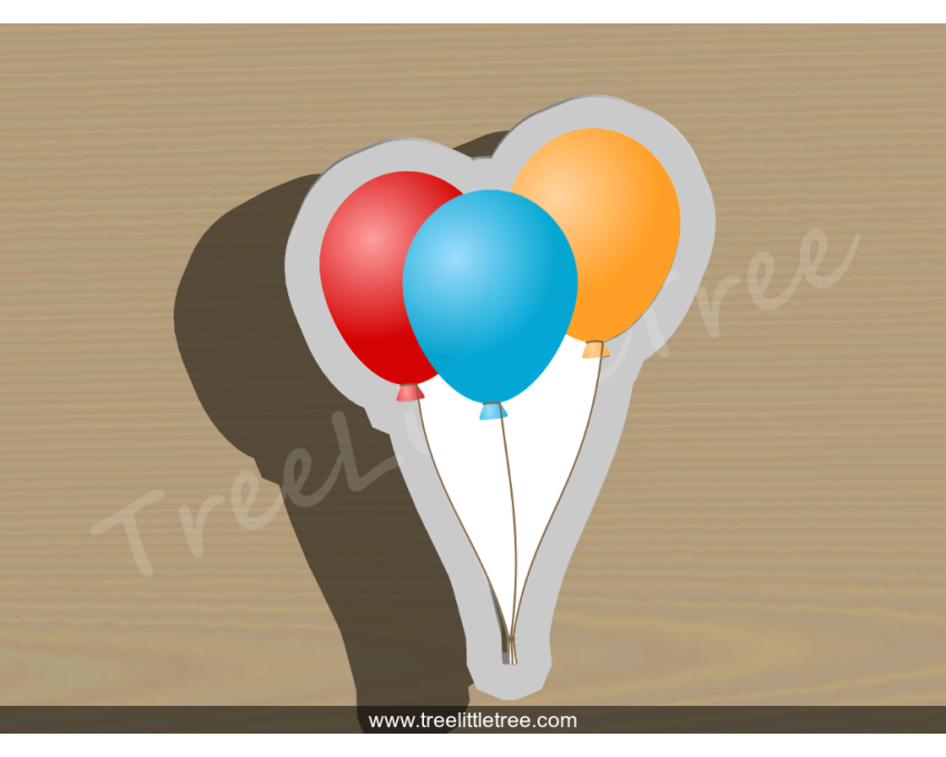 Party Balloons Cookie Cutter. Unique Cookie Cutter