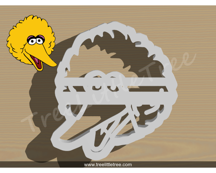 Big Bird Detailed Cookie Cutter. Cartoon Cookie Cutter. Sesame Street Cookie Cutter