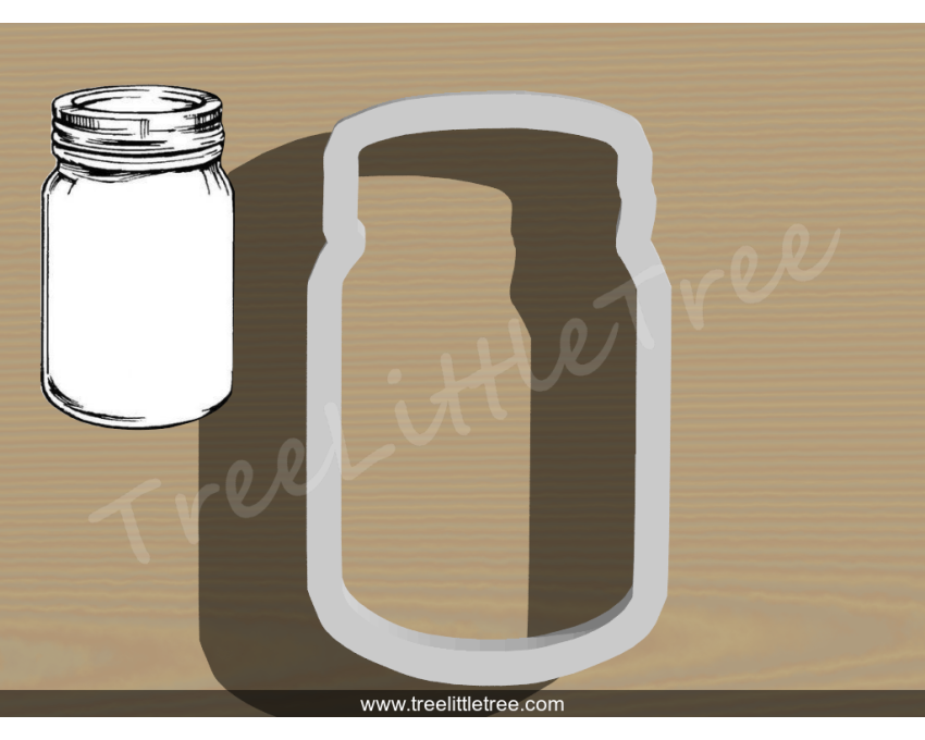 Mason Jar Cookie Cutter. Unique Cookie Cutter