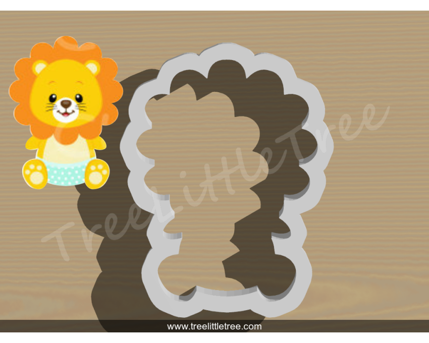 Baby Lion Cookie Cutter. Baby Shower Cookie Cutter. Jungle Baby  Cookie Cutter