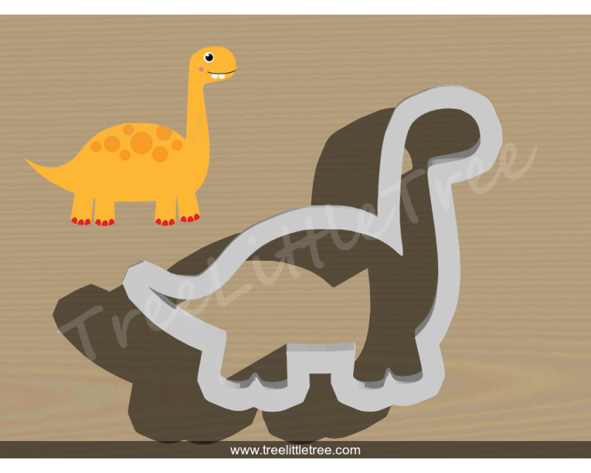 Dinosaur Style 3 Cookie Cutter. Animal Cookie Cutter