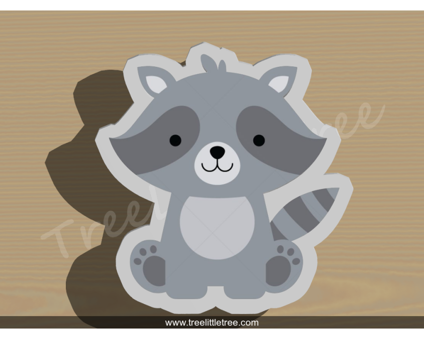 Baby Raccoon Cookie Cutter. Baby Shower Cookie Cutter. Jungle Baby  Cookie Cutter