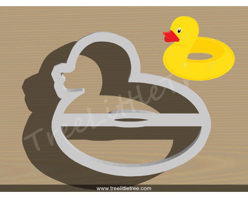 Duck Floatie Detailed Cookie Cutter. Floatie Cookie Cutter. Summer Season Cookie Cutter