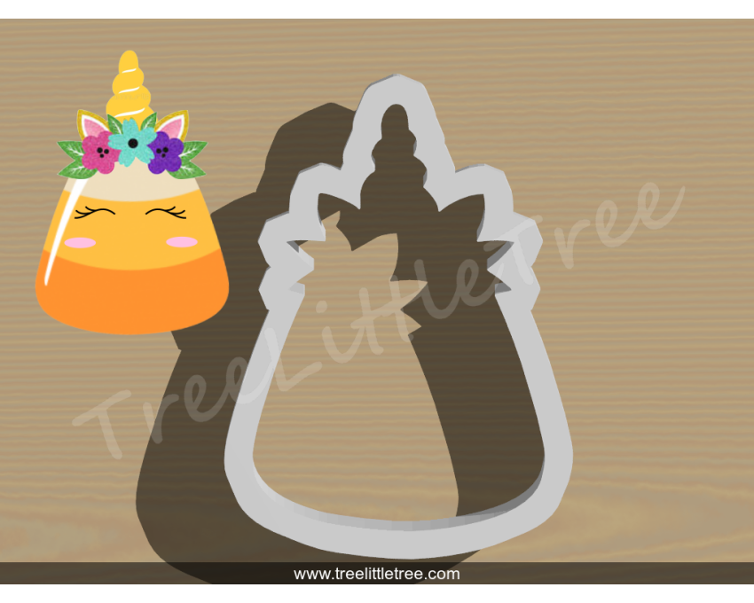 Candy Corn Unicorn Cookie Cutter. Halloween Cookie Cutter. Unicorn Cookie Cutter.