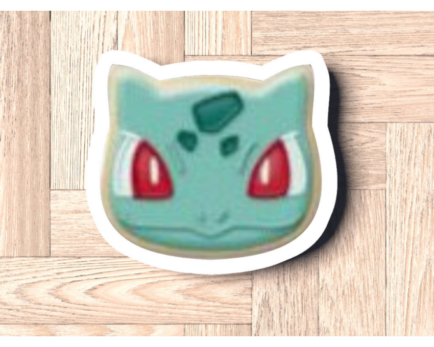 Bulbasaur Head Cookie Cutter. Pokemon Cookie Cutter