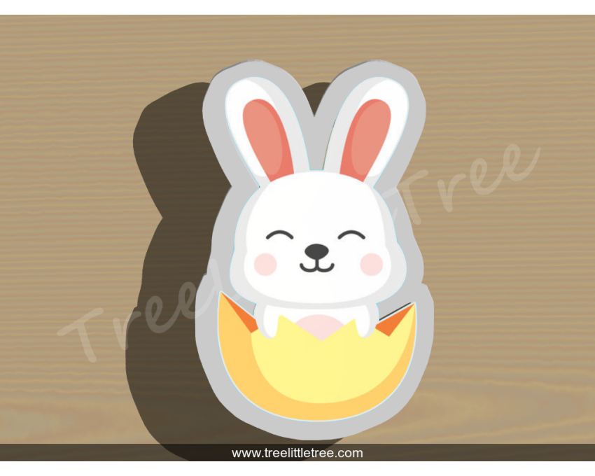 Bunny in Egg Cookie Cutter. Easter Cookie Cutter