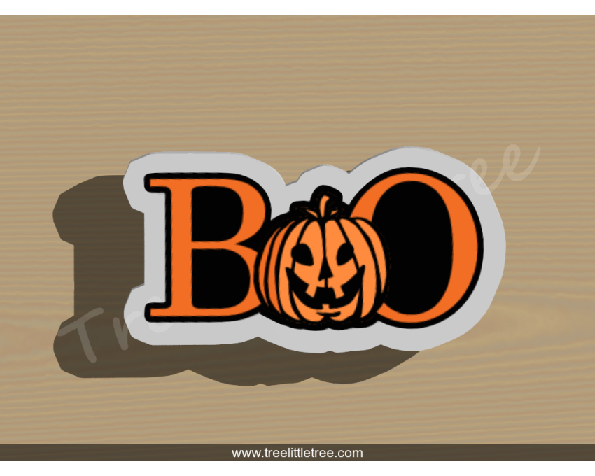 Boo Style 1 Cookie Cutter. Halloween Cookie Cutter. 