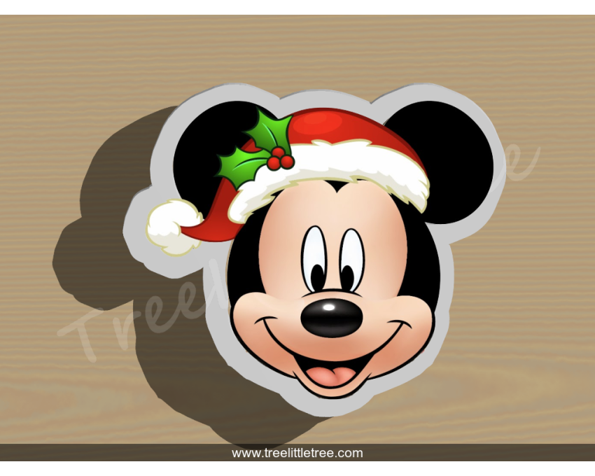 Christmas Mickey Head Cookie Cutter. Christmas Cookie Cutter.  Cartoon Cookie Cutter