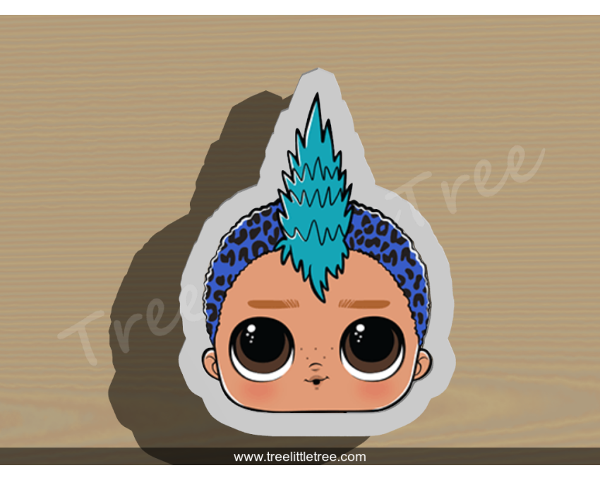 Punk Boi Cookie Cutter. LOL Dolls Cookie Cutter